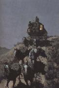 Frederic Remington The Old Stage-Coach of the Plains (mk43) oil painting